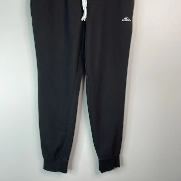 O’NEILL Sweatpants Jogger Pants Black Graphic Logo Pockets Drawstring Size M - Picture 6 of 12